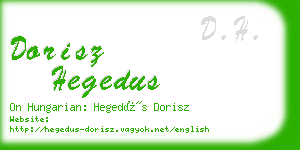 dorisz hegedus business card